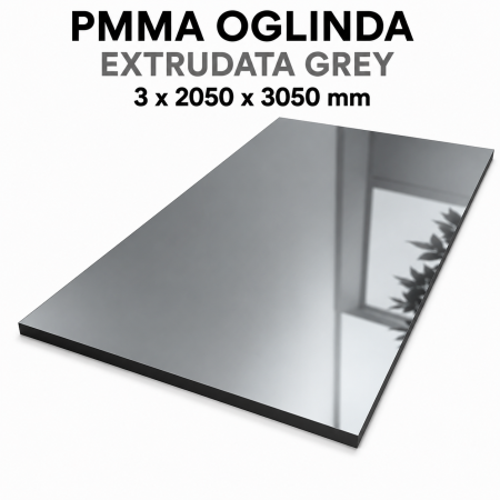 Oglinda acrilica PMMA Grey extrudata 3 x 2050 x 3050 mm